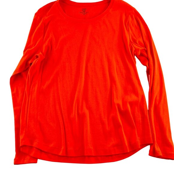 Crown & Ivy Perfectly Pima Long Sleeve Shirt size 2X Orange - Picture 1 of 5